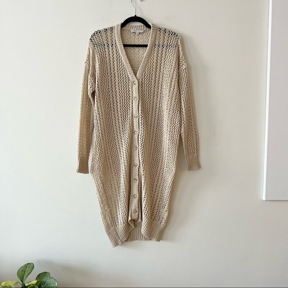 Heartloom Open Knit Longline Cardigan Sweater